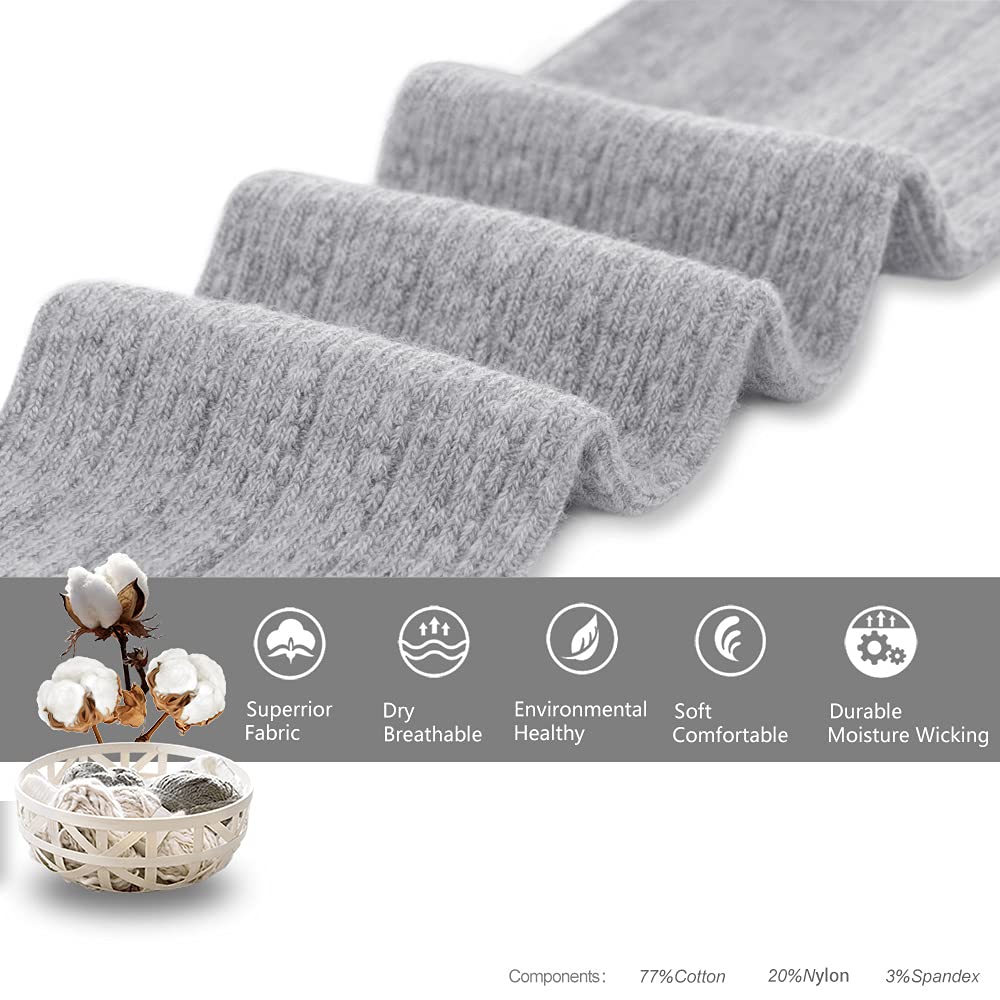 Petrass Girls Tights Toddler Cable Knit Cotton Footed Seamless Pantyhose Baby Girls Leggings 4 Pack Black/Ivory/Grey/Pink 3T-4T