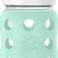 Lifefactory 8-Ounce Wide Neck Glass Baby Bottle With Protective Silicone Sleeve And Flat Cap, Mint (Lg2231Wmi4)