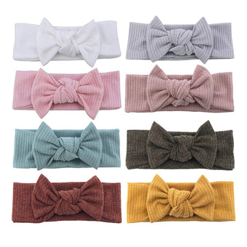 Toddler Baby Headbands Hair Bows Elastic For Newborn Infant Baby Girls Turban Headband Stretchy Hairbands Mustard Olive