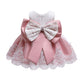 Lottle Girls Christmas Embroidery Lace Dresses Infant Easter Halloween Wedding Formal Event Dress(Pink,120)