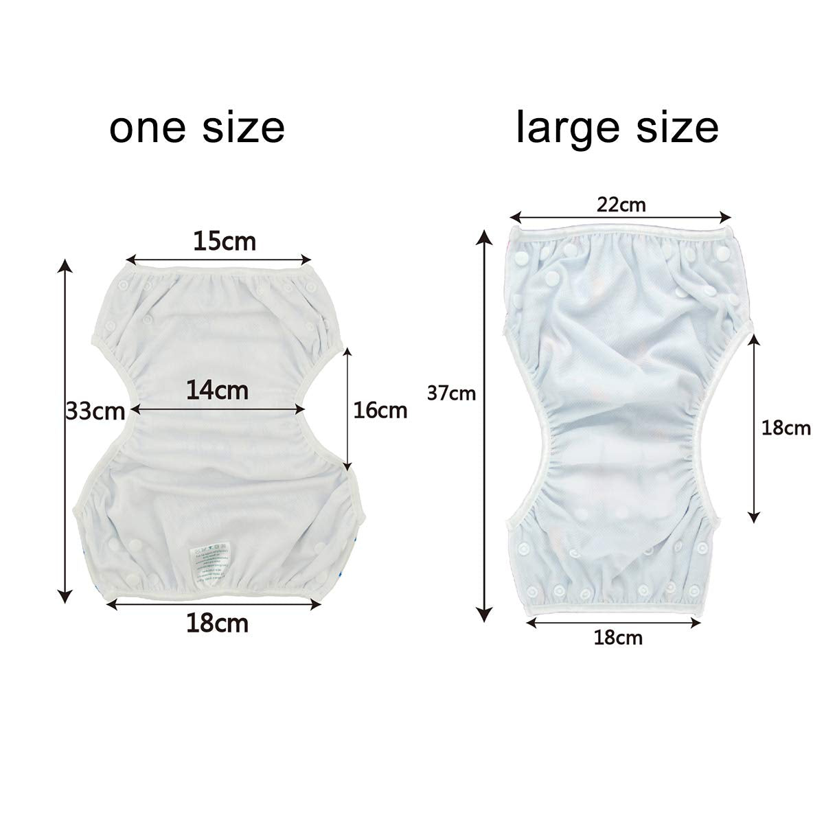 Alvababy Baby Swim Diapers 3Pcs One Size Reuseable Washable & Adjustable For Swimming Lesson & Blue Gray White 3Swy18