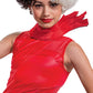 Cruella Dress Costume, Official Disney Estella Red Dress Outfit From Cruella Live Action Movie, Girls Size Large (10-12)