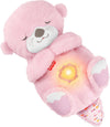 Fisher-Price Baby Toy Soothe n Snuggle Otter, Pink Plush Portable Sound Machine with Breathing Motion & Lights for Newborns Ages