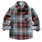 Kids Little Boys Girls Baby Long Sleeve Button Down Red Plaid Flannel Shirt Plaid Girl Boy Nb-6T (3-4T, Grey Coffee)