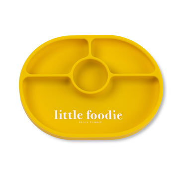 Bella Tunno Suction Plate for Babies & Toddlers, Self-Feeding Dish for Baby Led Weaning, Silicone Divided Plate, Sticks to Highc