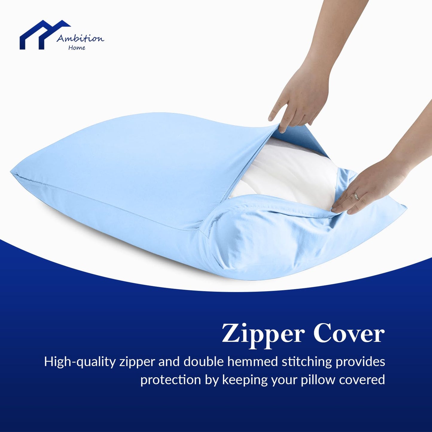 Toddler Travel Mini Pillowcase 14 X 20 Zipper Set Of 2 Small Pillow Cases For Travel Pillows 500 Thread Count 100% Soft Egyptian