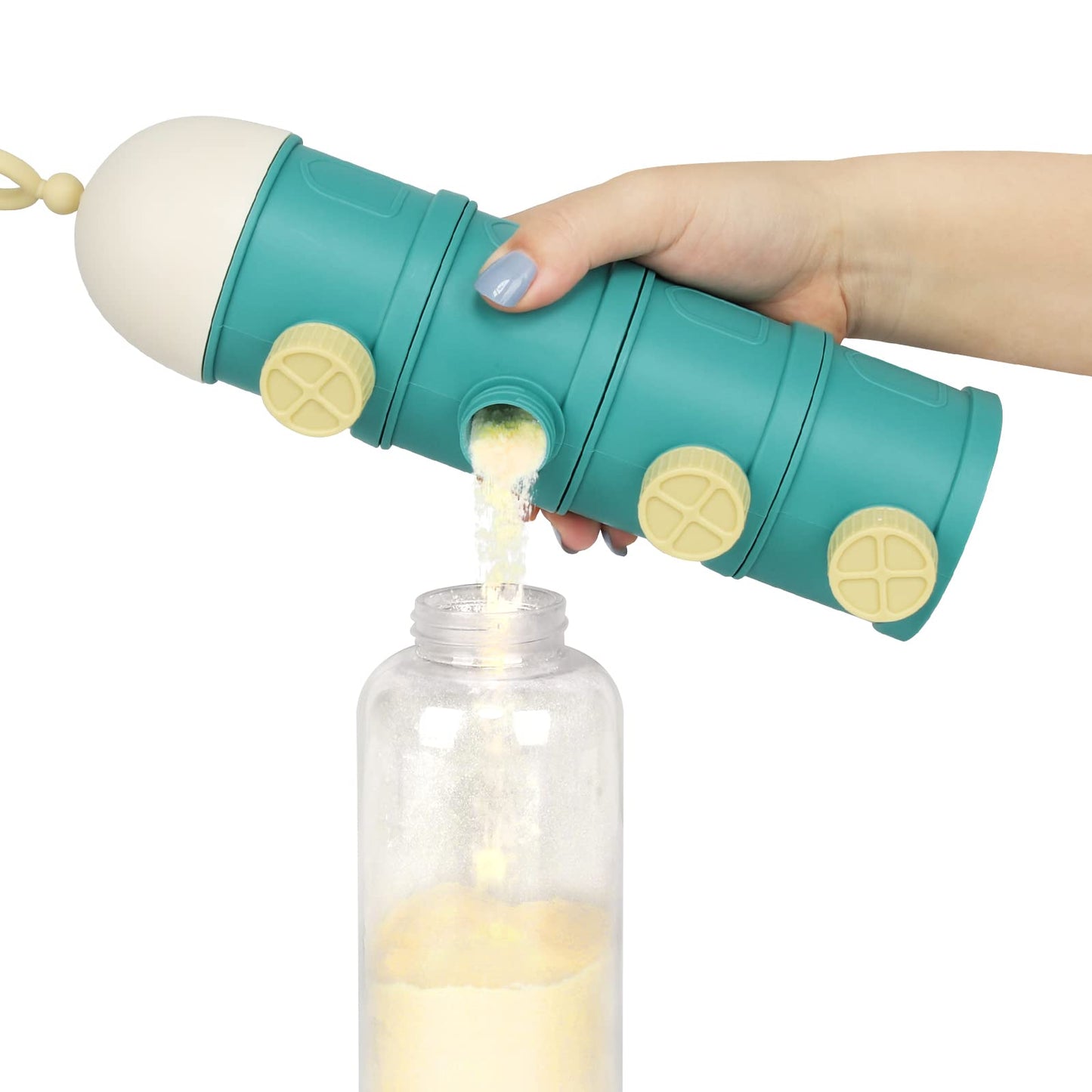 Accmor Formula Dispenser On The Go, 4 Layers Stackable Formula Container To Go, Non-Spill Portable Milk Powder Baby & Kids Snack