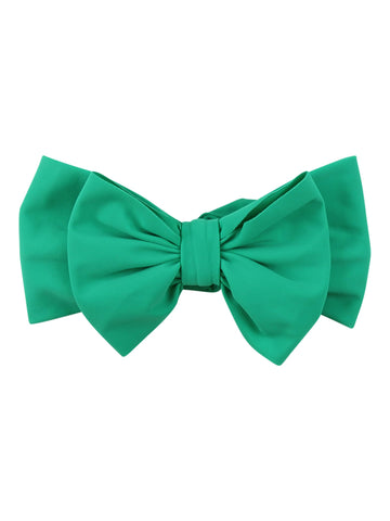 RuffleButts Girls Swim Bow Headband - Bright Green, One Size