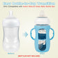 joyfeed Sippy Cup Conversion Kit with Handle & Anti-Breakage Silicone Sleeve - Compatible with Avent Natural Glass Baby Bottle 8