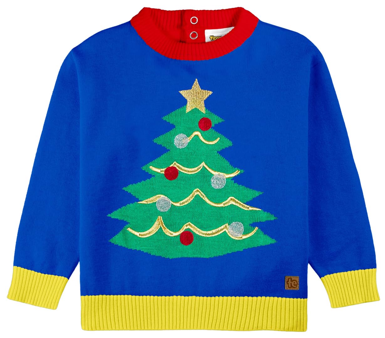 Tipsy Elves Christmas Sweaters For Babies And Toddlers - Cute And Tacky Holiday Pullover - Baby Toddler Blue Christmas Tree Ugly