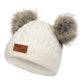 Century Star Baby Girl Hats Winter Cute Baby Beanies For Girls Boys Knit Baby Hats Warm Infant Toddler Hat Pom Pom Caps 1Pc Whit
