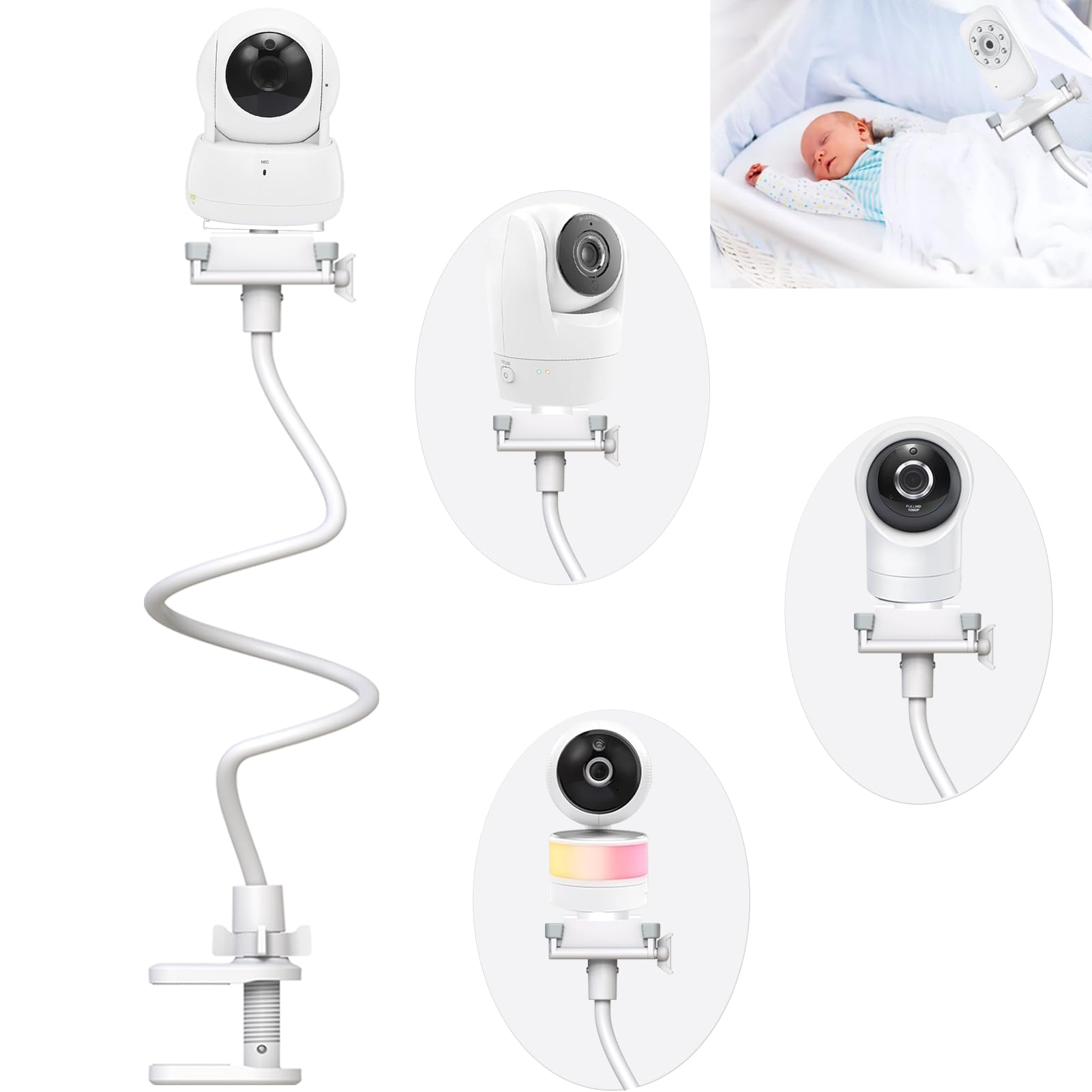 Eysaft Baby Monitor Mount Holder For Vtech Vm924/901/928Hd/7766/7764/5766Hd/5764Hd/5755/5263/5754Hd,Leapfroge Lf930Hd/Lf2936/Lf9