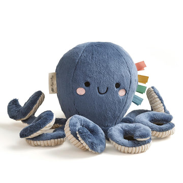 Itzy Ritzy Sweetie Snuggles Baby Plush Toy - Soft, Cuddly Stuffed Animal With Multiple Textures & Ribbons For Sensory Exploratio