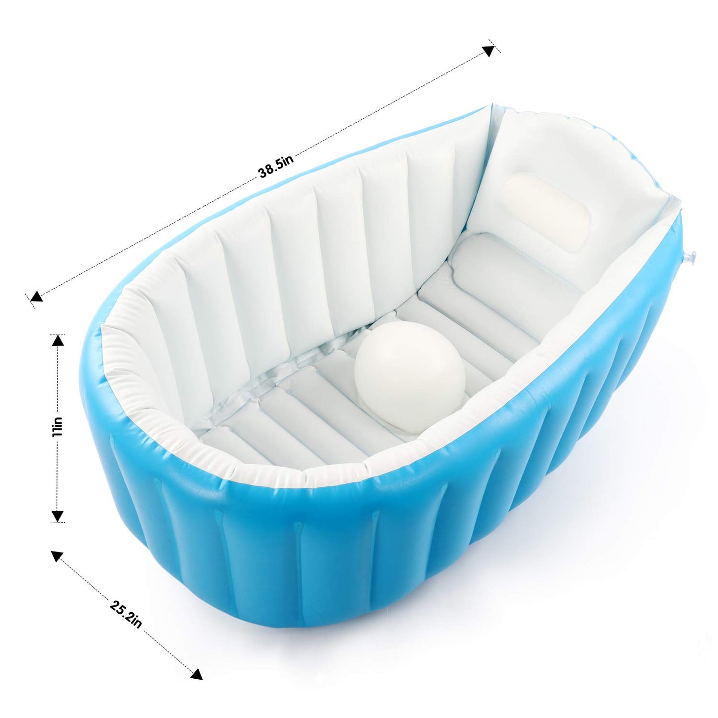 Baby Inflatable Bathtub, Portable Infant Toddler Bathing Tub Non Slip Travel Bathtub Mini Air Swimming Pool Kids Thick Foldable
