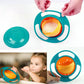 Ztl Gyro Bowl 360 Dgree Rotation Spill Resistant Gyroscopic Bowl With Lid