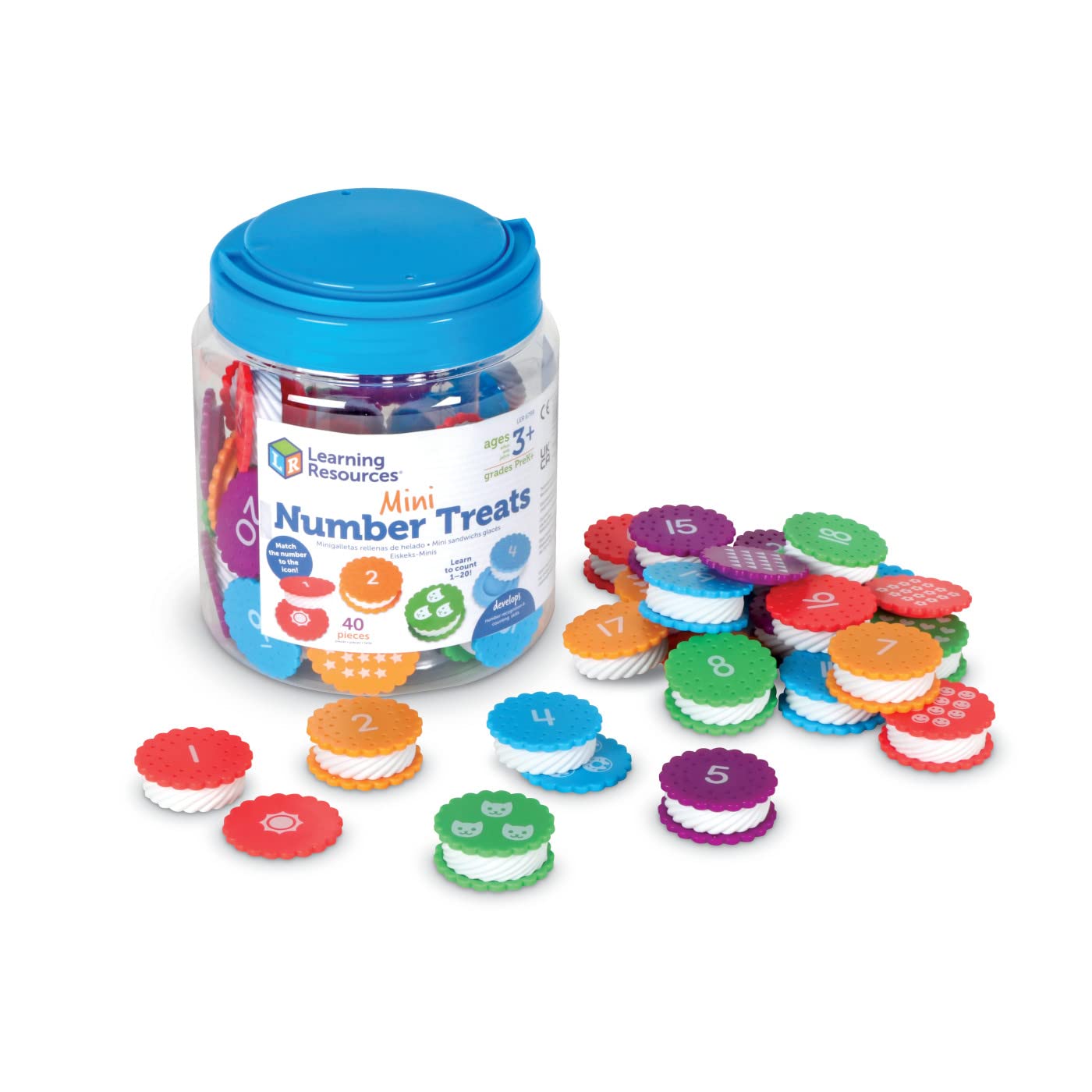 Learning Resources Mini Number Treats, Number Recognition, Counting Skills, Cookies Toys, Montessori Fine Motor Skills, Math Man