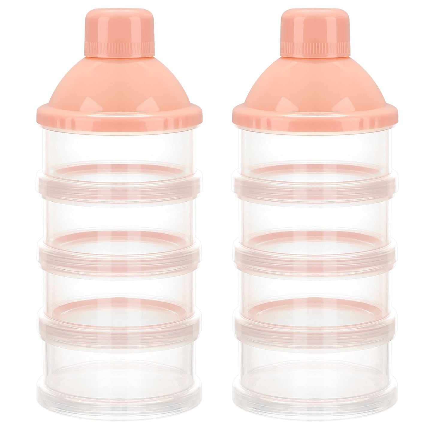 Accmor Formula Dispenser On The Go, 4 Compartments Stackable Formula Container For Travel, Baby Milk Powder Kids Snack Container