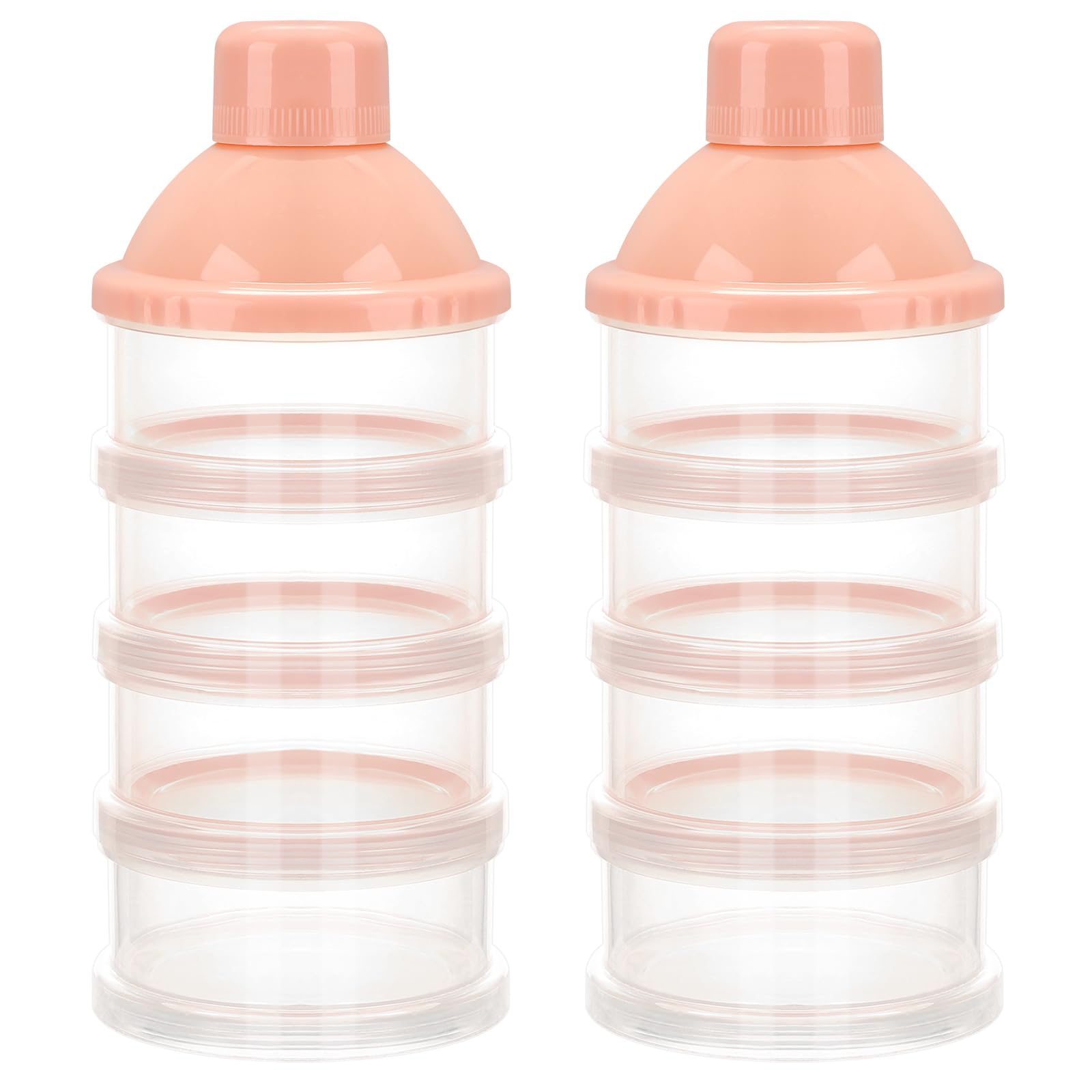 Accmor Formula Dispenser On The Go, 4 Compartments Stackable Formula Container For Travel, Baby Milk Powder Kids Snack Container