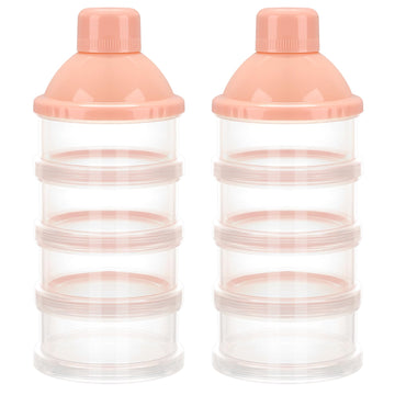 Accmor Formula Dispenser On The Go, 4 Compartments Stackable Formula Container For Travel, Baby Milk Powder Kids Snack Container