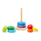 Melissa & Doug Rainbow Stacker Wooden Ring Educational Toy - Wooden Rainbow Stacking Rings Baby Toy, Stacker Toys For Infants An