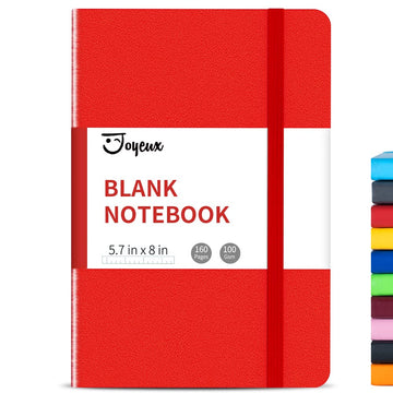 Joyeux Blank Journal Notebook, A5, 160 Pages 100 Gsm Thick Sketch Books Hardcover Journal For Writing, 57 Inches X 8 Inches Note