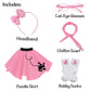 Poodle Skirt 1950S Costume Accessory Set Of 5Pcs For Girls,100 Days Of School Costume For Kids Pink