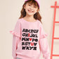 Little Hand Kids Alphabet Sweatshirts Abc I Love You Print Tops Valentine'S Day Shirt Toddler Girls Heart Ruffle Sleeve Shirts 7