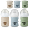 Pandaear 3 Pack Silicone Sleeves For Philips Avent Natural Glass Baby Bottles 4 Oz, Shatterproof Anti-Breakage And Heat Resistan