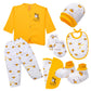 pompom SWEET HEARTS 100% Cotton Hosiery Newborn Baby Gift Set  Clothing Gift Pack of 8 for Boys & Girls  FullSleeve TShirt, 