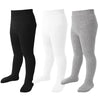 Mini Angel Baby Tights 2-4 Years Girls Tights Toddler Cable Knit Leggings Soft Cotton Stockings Pantyhose 3 Pack (Black, White,