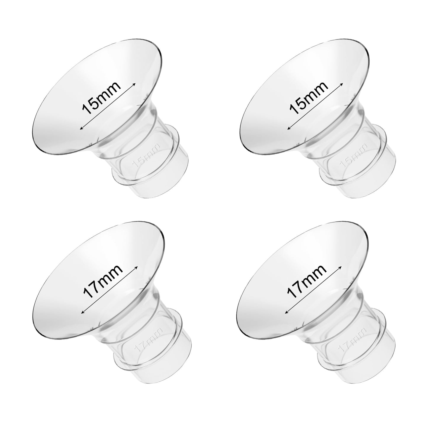 Gotocut Flange Inserts 15Mm 17Mm 4Pcs Compatible With Spectra Elvie Medela Willow Go Bellababy 24Mm Flange/Shields Wearable Brea