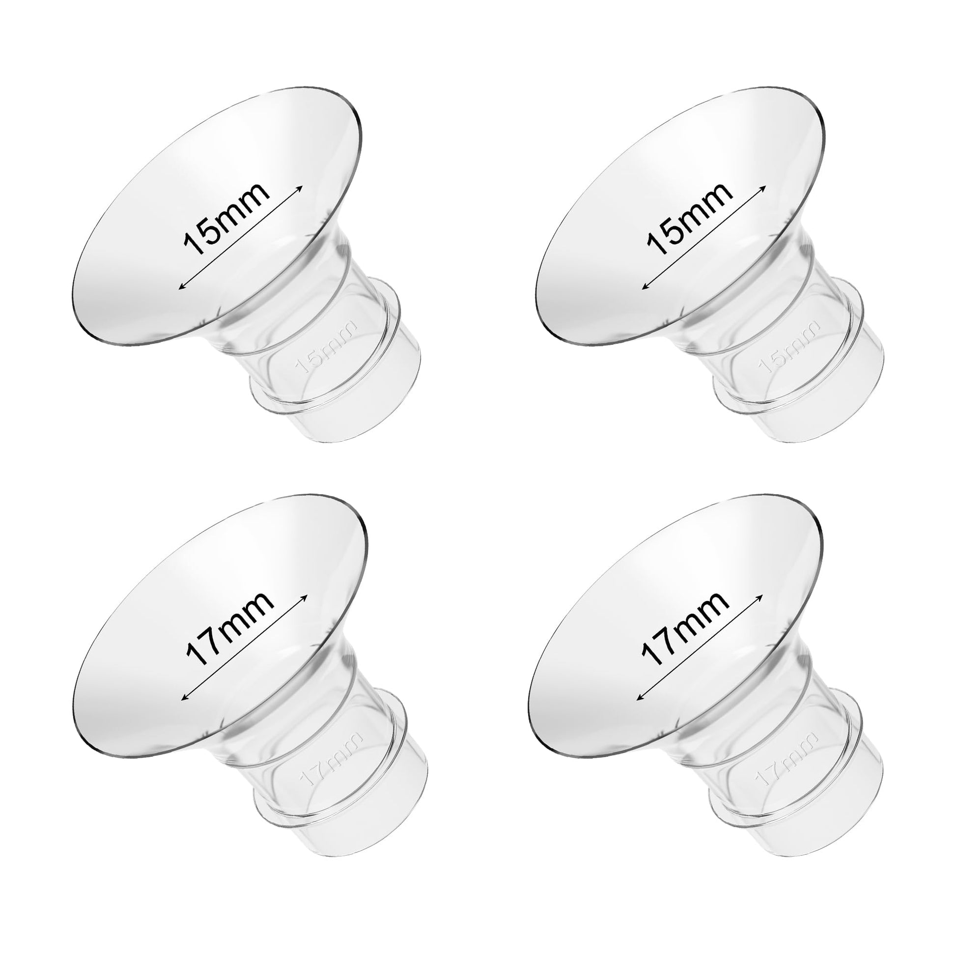 Gotocut Flange Inserts 15Mm 17Mm 4Pcs Compatible With Spectra Elvie Medela Willow Go Bellababy 24Mm Flange/Shields Wearable Brea