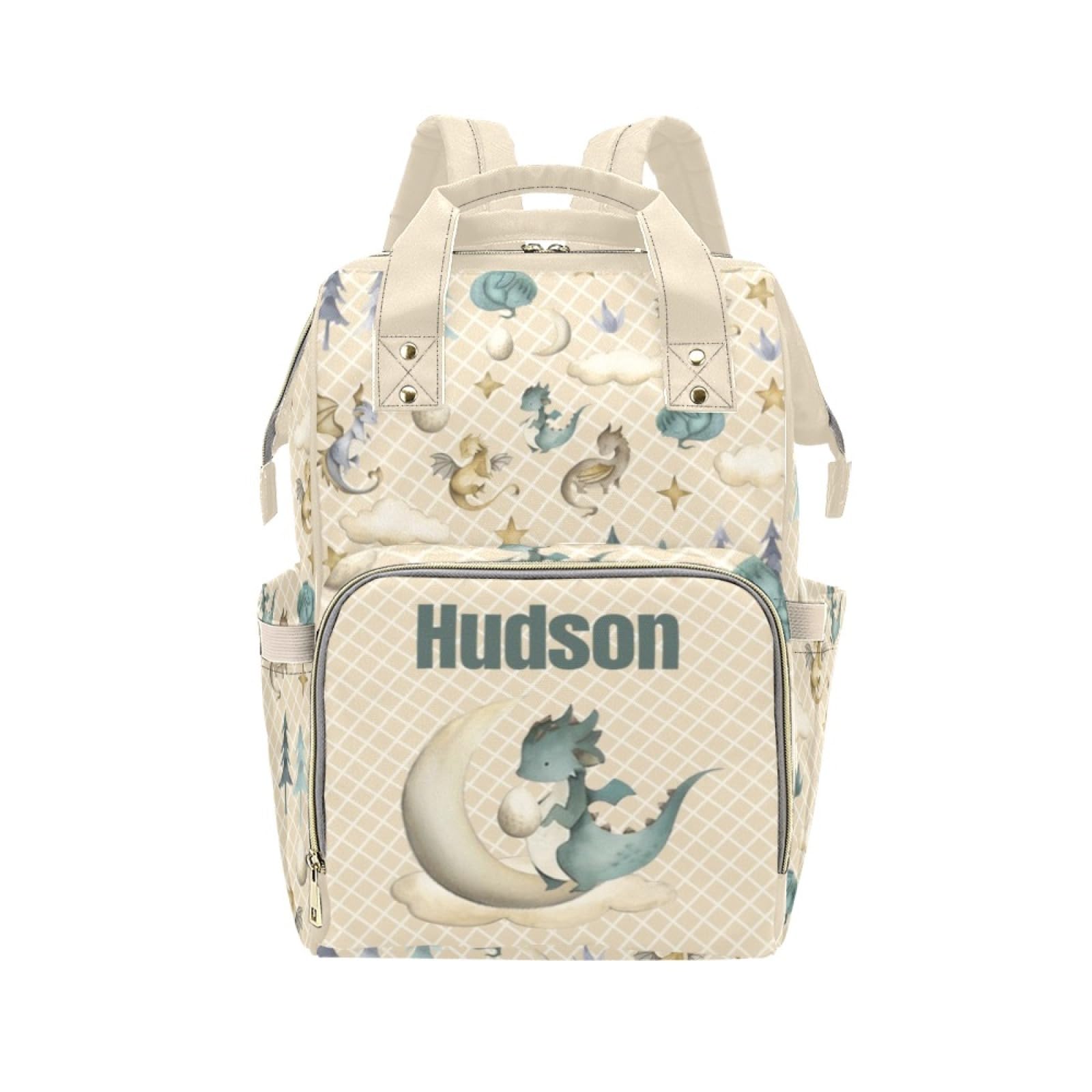 Noverbibi Custom Diaper Bag for baby Customized Dragons Baby Bag Personalized Nursing Bags with Name Custom Name Mommy Daypack B