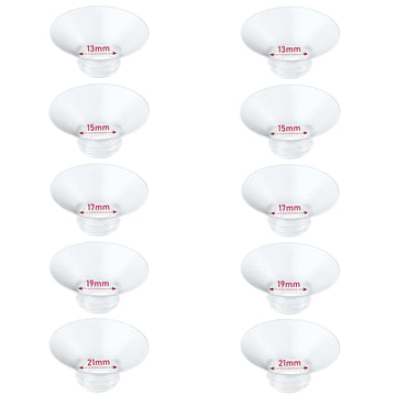 IVARONAL Flange Insert 10PCS 13/15/17/19/21mm*2 Compatible with Momcozy M9/M6/M5/S12 Pro/V1 Pro/V2 pro, Spectra/Medela/Elvie/NCV