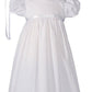 Girls Special Occasion 24' Poly Cotton Batiste Christening Baptism Gown With Lace Collar And Hem 3M