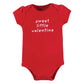 Hudson Baby Infant Girl Cotton Bodysuits, Valentine Hearts, 0-3 Months