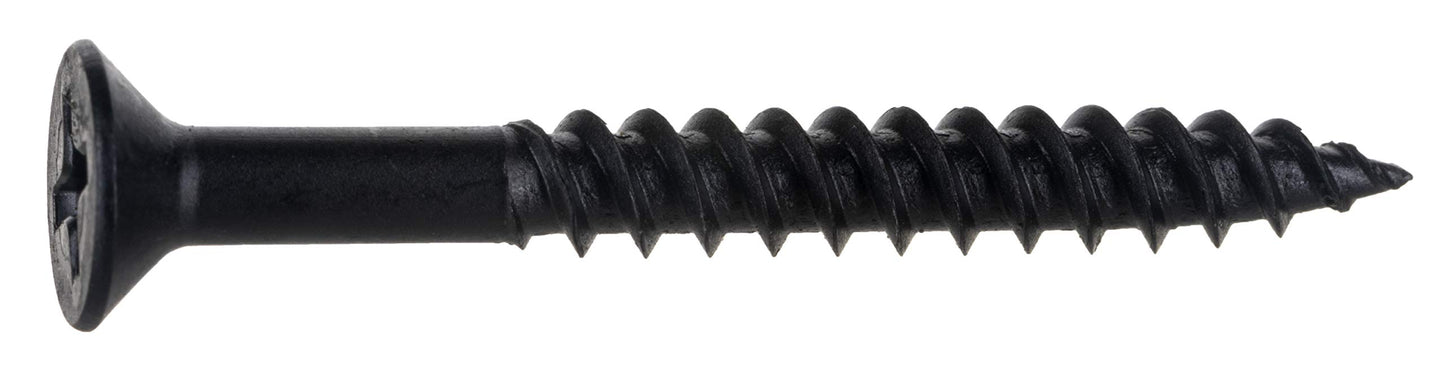 Hard-To-Find Fastener 014973291549 Twinfast Wood Screw, 8 X 1-12 , Black