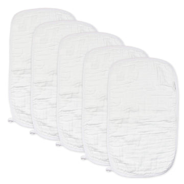Honestbaby Baby Organic Cotton Multi-Layer Burp Cloths Multipack, Bright White, One Size