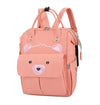 House Of Quirk Bear Print Baby Diaper Bag Maternity Backpack For Mom & Dad With Insulated Pockets (Teddy Pink)