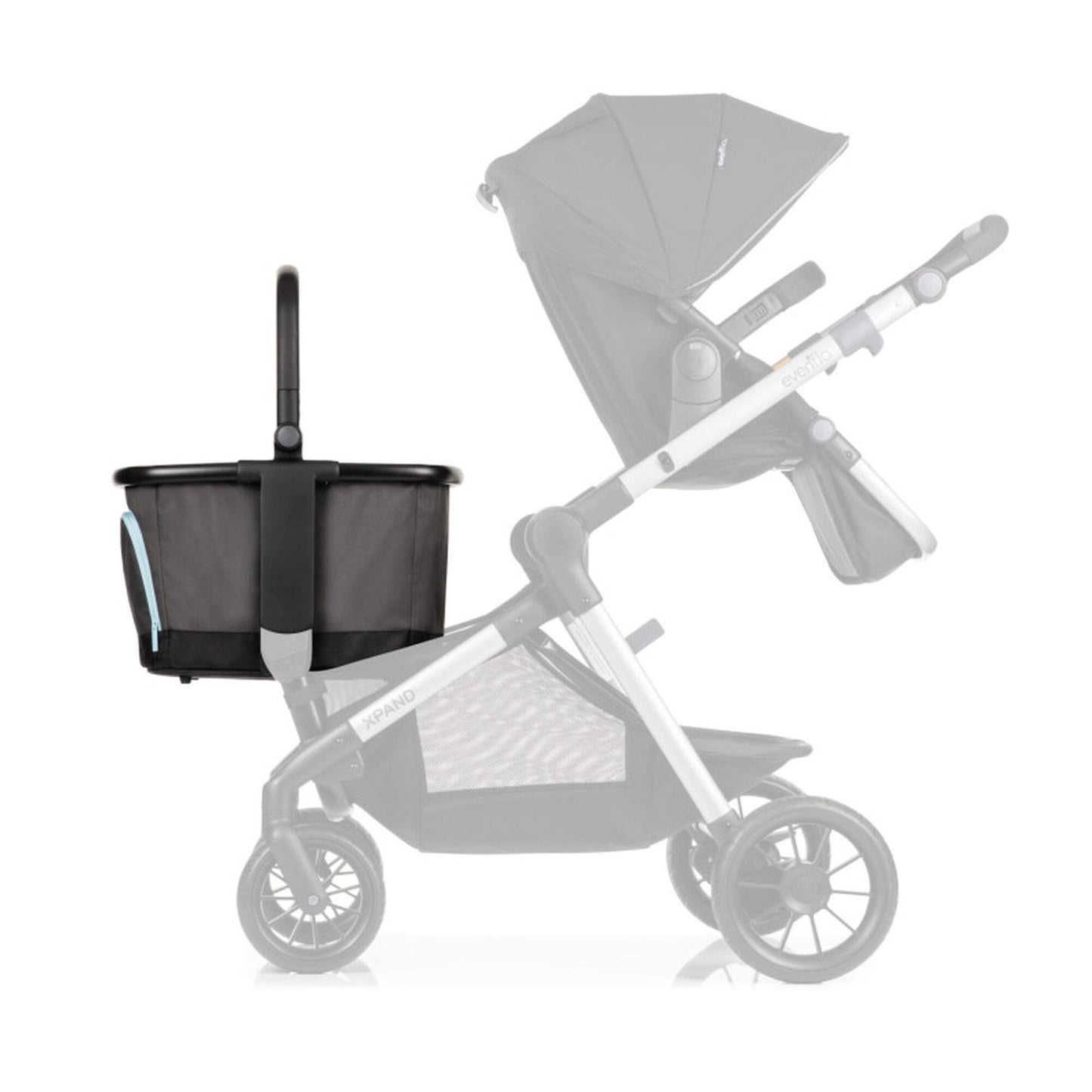 Evenflo Pivot Xpand Stroller Market Basket, Gray Sky