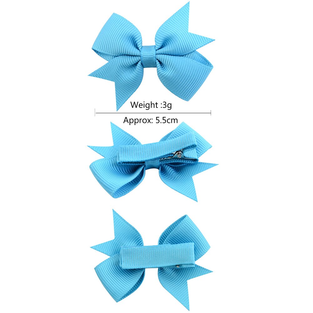 80Pcs 2 Inch Baby Hair Bows Clips For Girls Grosgrain Ribbon Fully Lined Infant Hair Clips Accessories For Baby Girls Newborns T