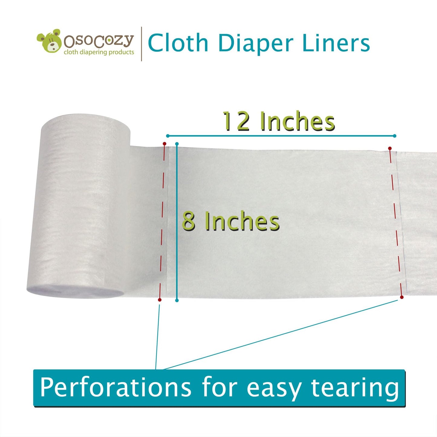 OsoCozy Flushable Diaper Liners - Make Cloth Diapering Convenient with Easy, Quick, Cloth Diaper Liners - Super Soft and Gentle