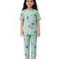 ANTHRILO Summer Butterfly Short Sleeve Pyjama Set  Green