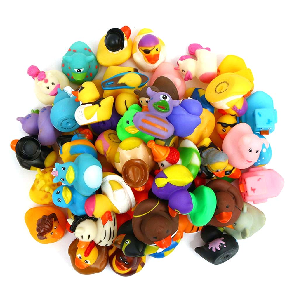 XY-WQ 25 Pack Rubber Duck for Jeeps Ducking - 2.3 Inch Bulk Floater Duck for Kids - Baby Bath Toy Assortment - Party Favors, Bir