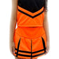 Total 2550 Little Girls' Cheerleader Cheerleading Outfit Uniform Costume Cosplay Halloween Bright Orange/Black (Xxl / 13-16)