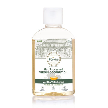Purvina  Pure Baby Massage Oil (Ventha Velichenna) - 100 Ml | Traditional Coconut Milk Oil | Safe For Newborns, Babies, Toddlers