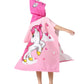 Athaelay Soft Swim Cover-Ups For 3 To 10 Years Old Kids Big Girls' Pink Unicorn Hooded Bath Beach Poncho Towel With Drawstring B