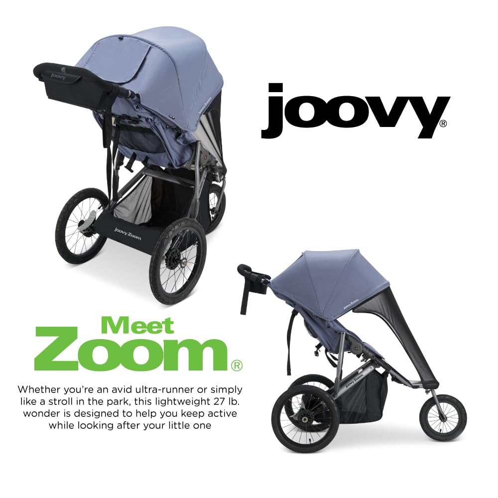 Joovy Zoom Lightweight Jogging Stroller Featuring High Child Seat, Shock-Absorbing Suspension, Extra-Large Air-Filled Tires, Par