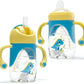 hahaland Sippy Cup for 6+ Month Old - 2 in 1 Spout & Straw Sippy Cups for Toddlers 1-3 No Spill Transition Weighted Straw Toddle