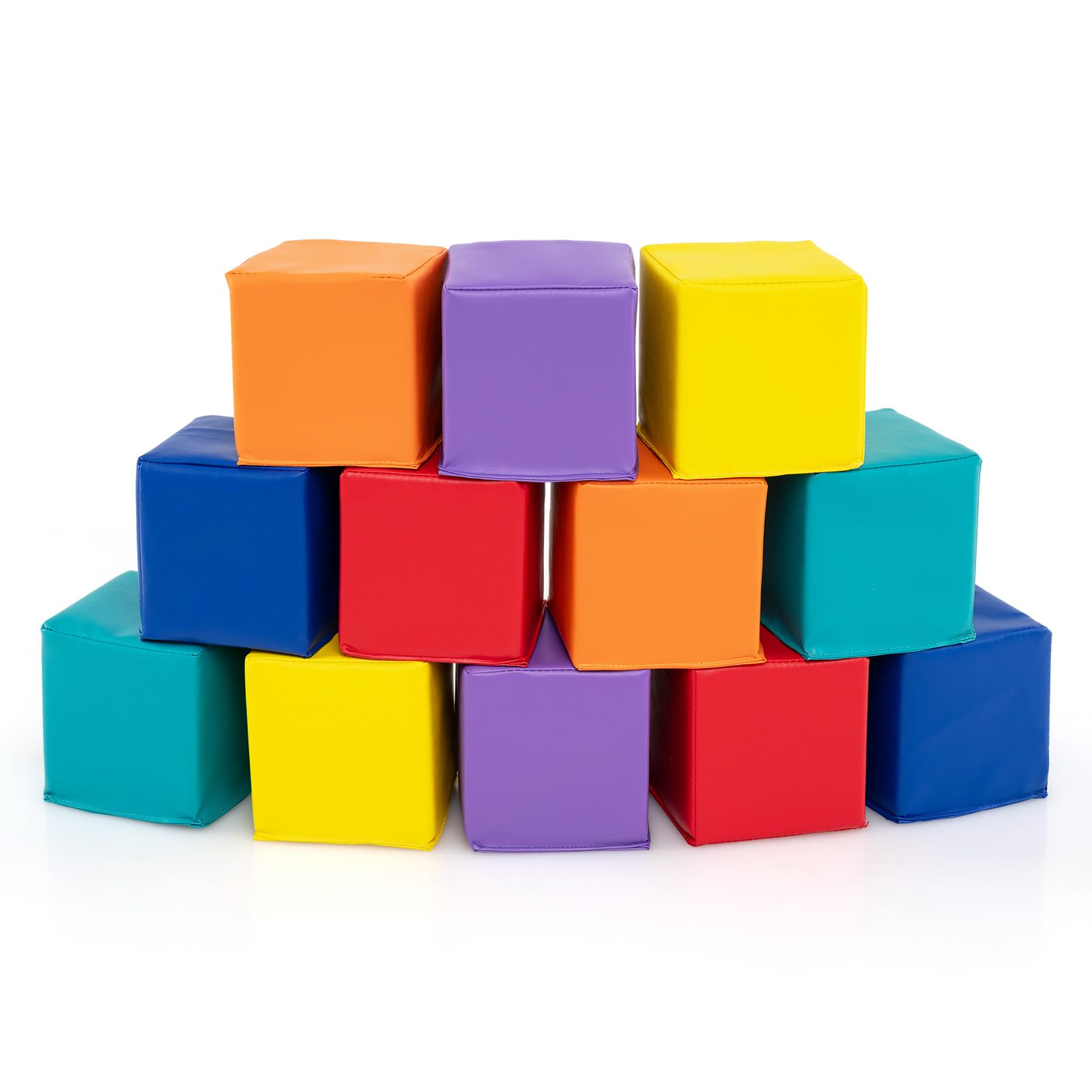 Costzon Soft Blocks, Toddler Foam Block Playset for Safe Active Play and Building, Indoor Climbers Stacking Play Set Learning To
